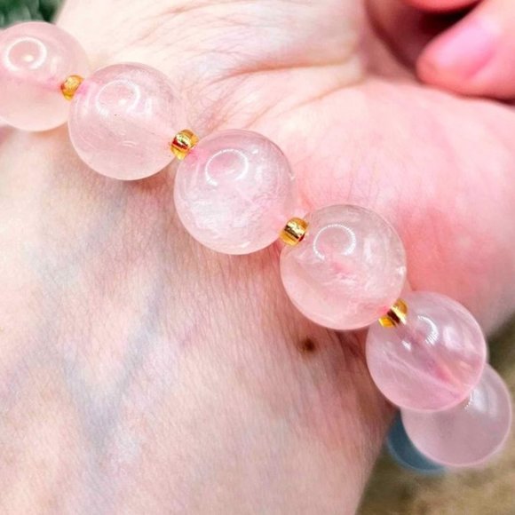 Beautiful Mixed Nature Crystals Tourmaline Blessing Charm Wheel Bracelet - Picture 4 of 10